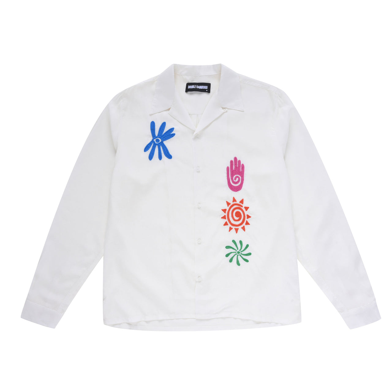 BLACK HOLE SUN EMBROIDERY LONG SLEEVE SHIRT