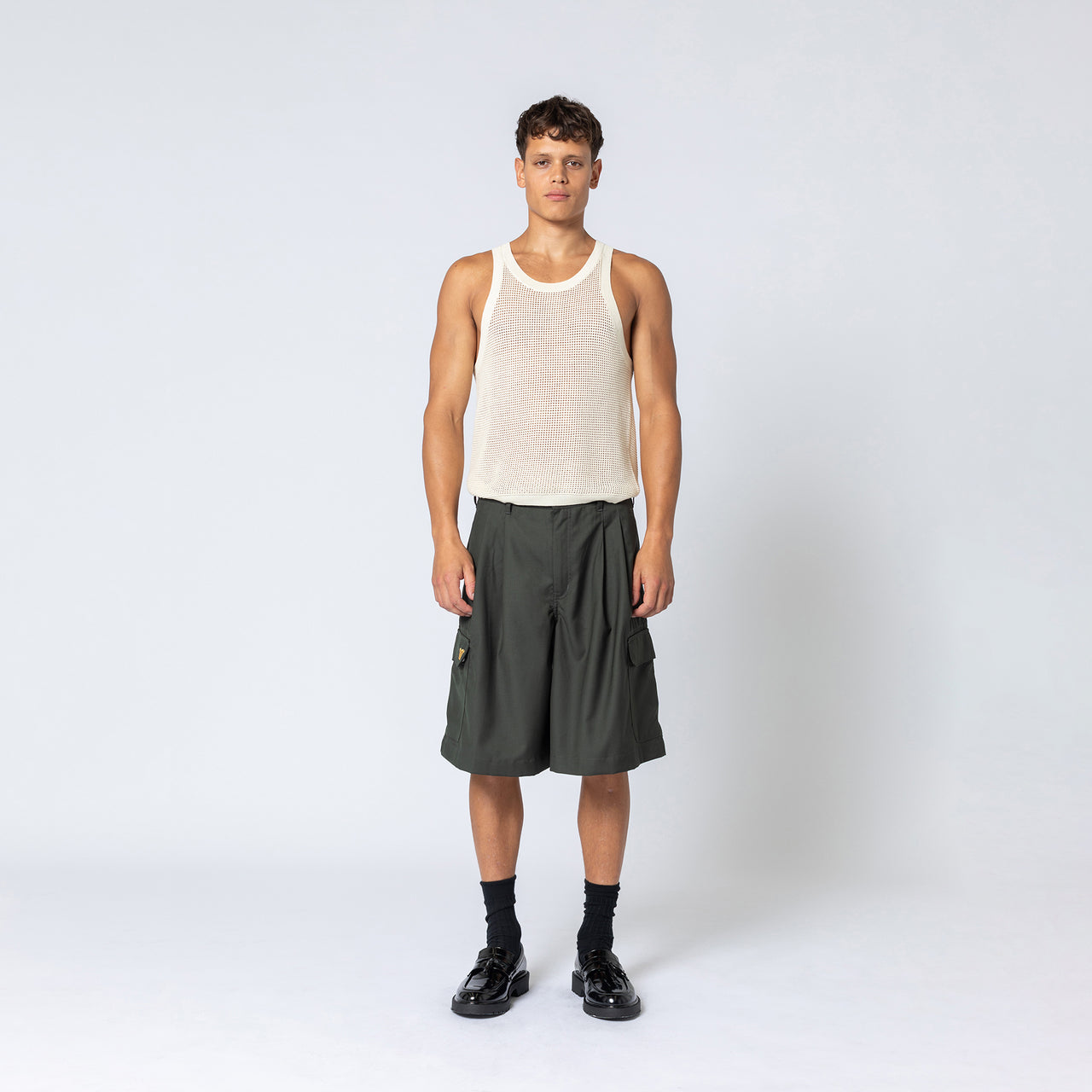 DARK OLIVE CARGO SHORT