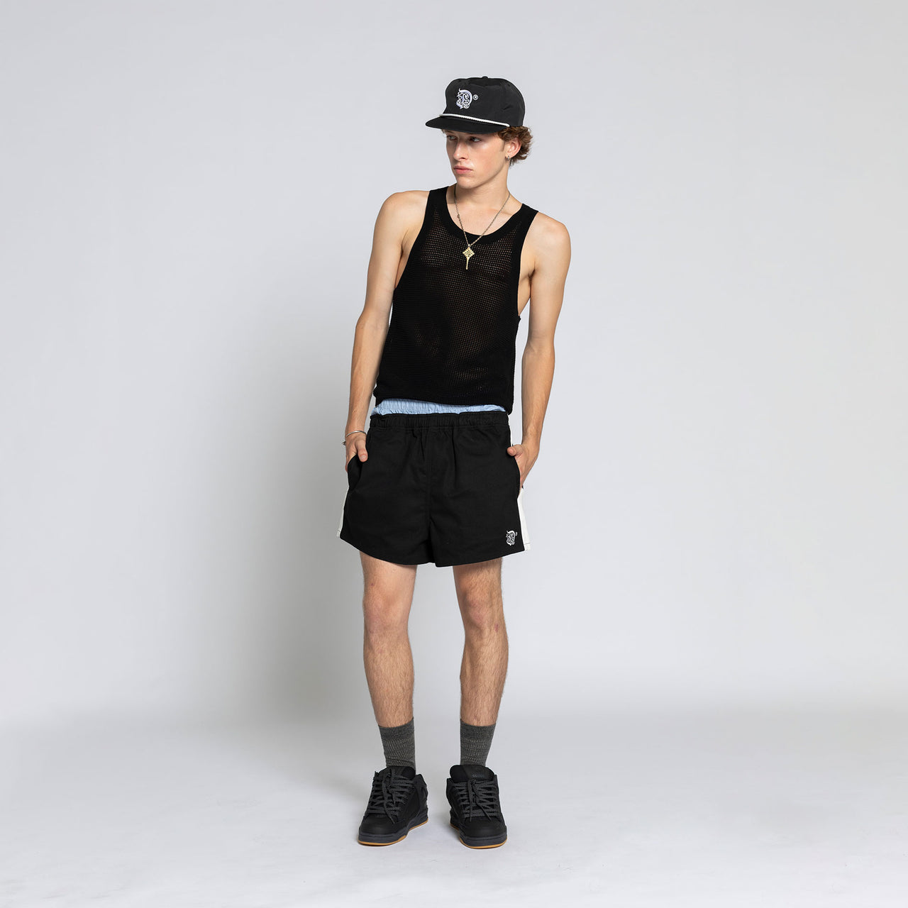 BLACK MESH TANK