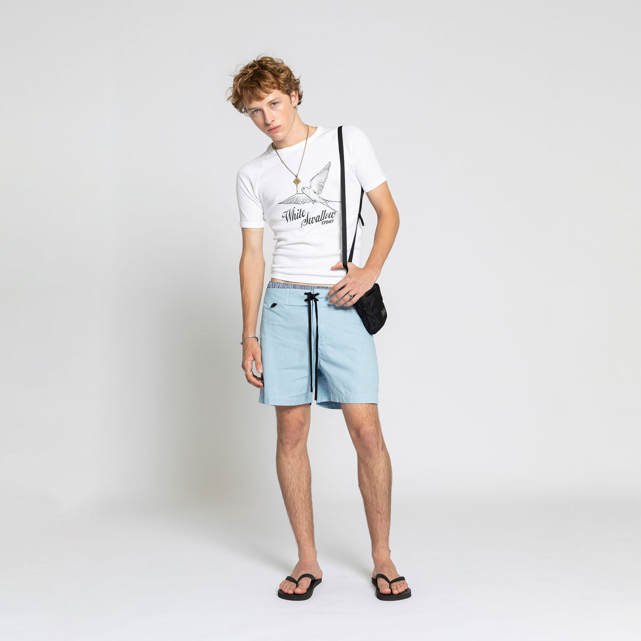 PALE CHAMBRAY SURF SCHOOL SHORT