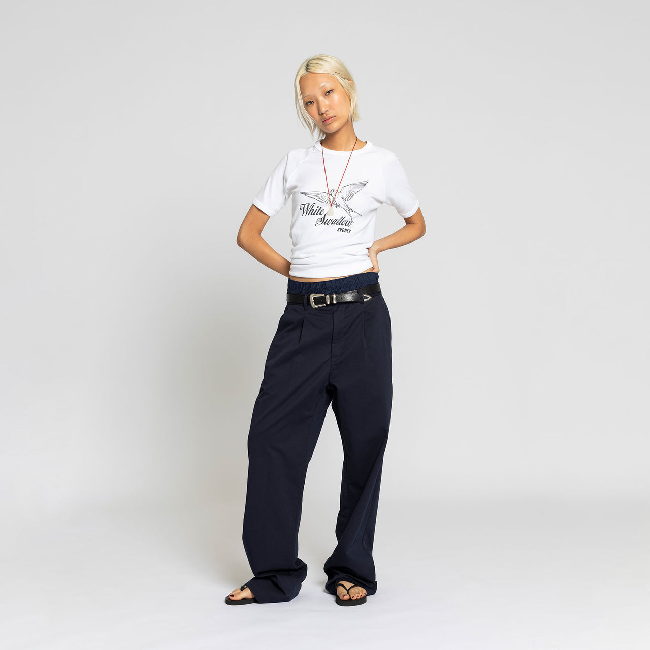 NAVY SLOUCH PANT