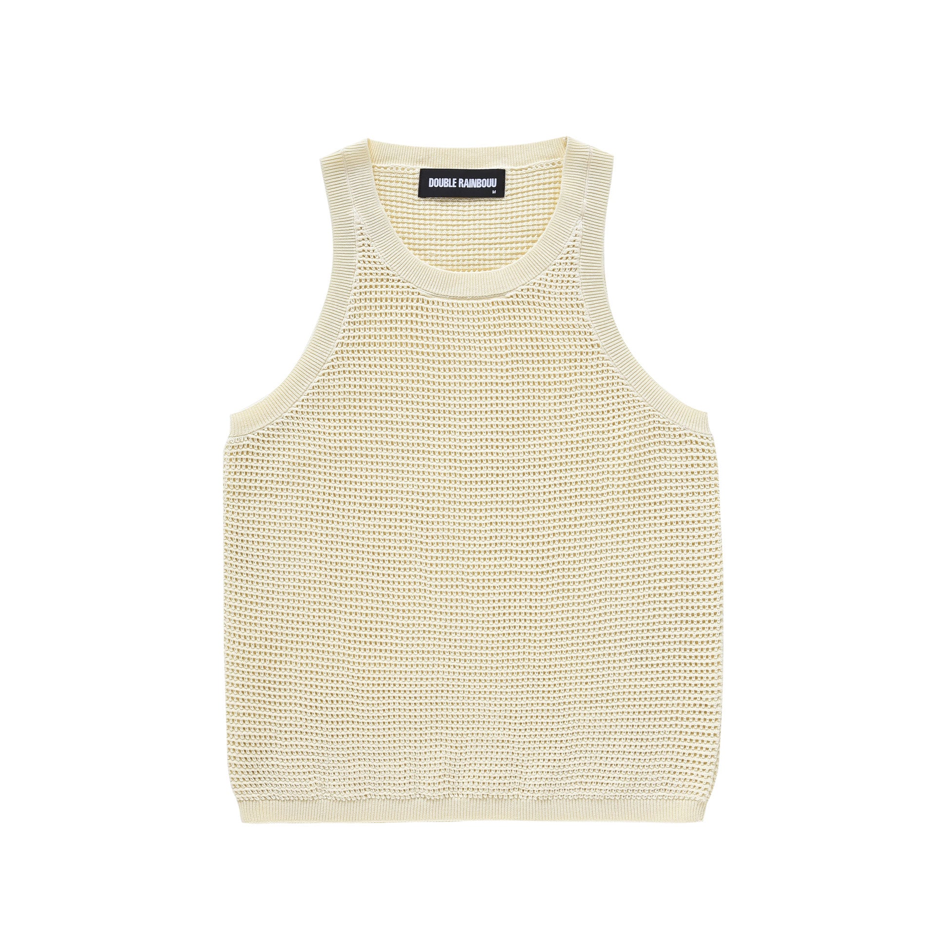 Shop CREAM MESH TANK Online | DOUBLE RAINBOUU